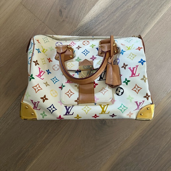 Louis Vuitton Speedy 30 Bag in Multicolored White. - Picture 3 of 14